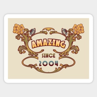 AMAZING SINCE 2004 vintage art nouveau retro 2000s Magnet